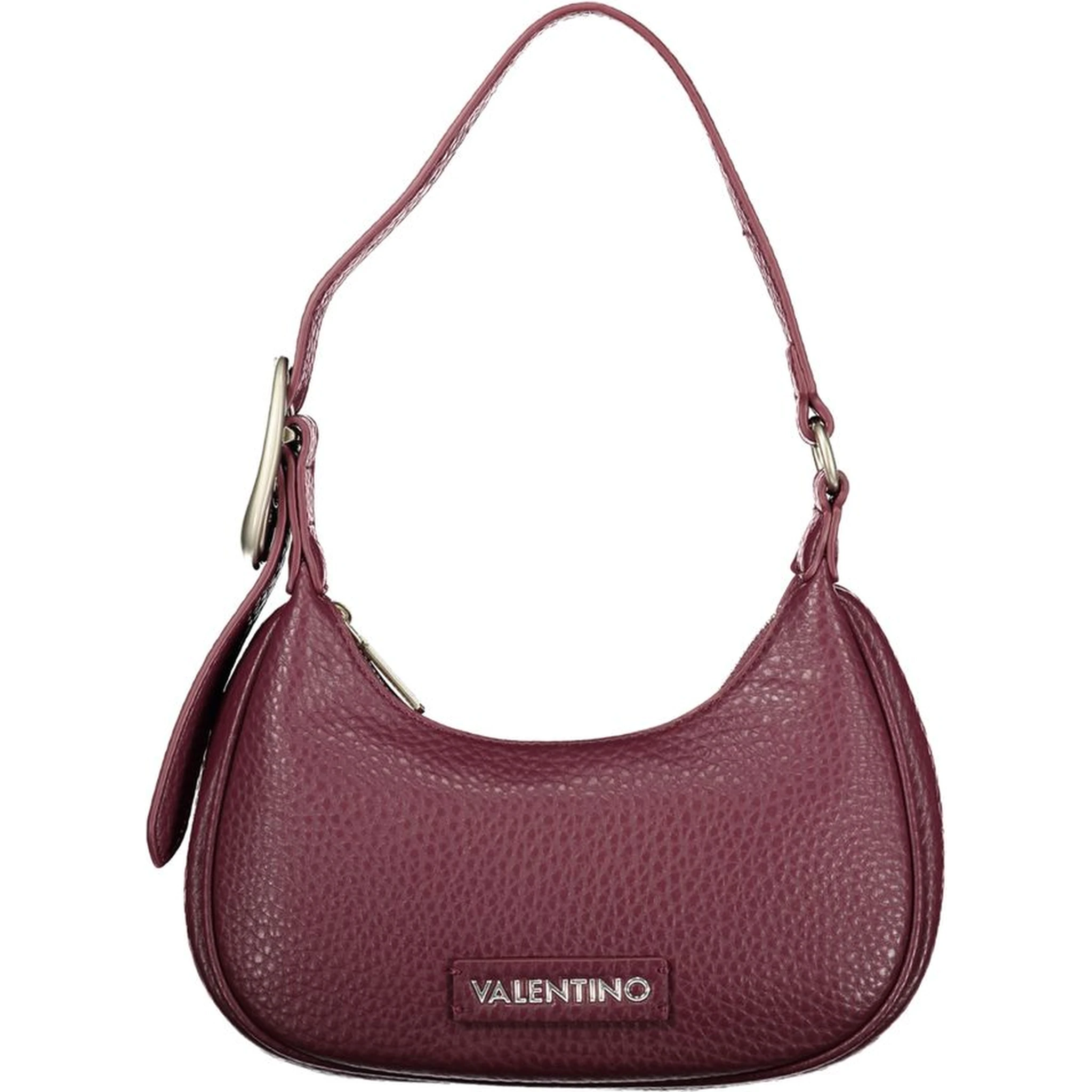 Red Polyurethane Women Shoulder Bag