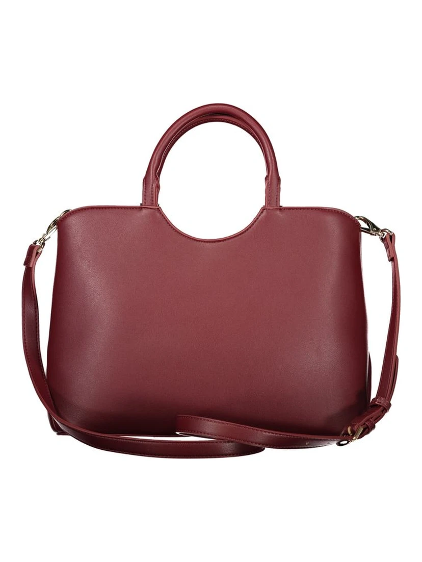 Rosso Polyurethane Women Handbag