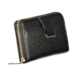 Black Polyurethane Women Wallet