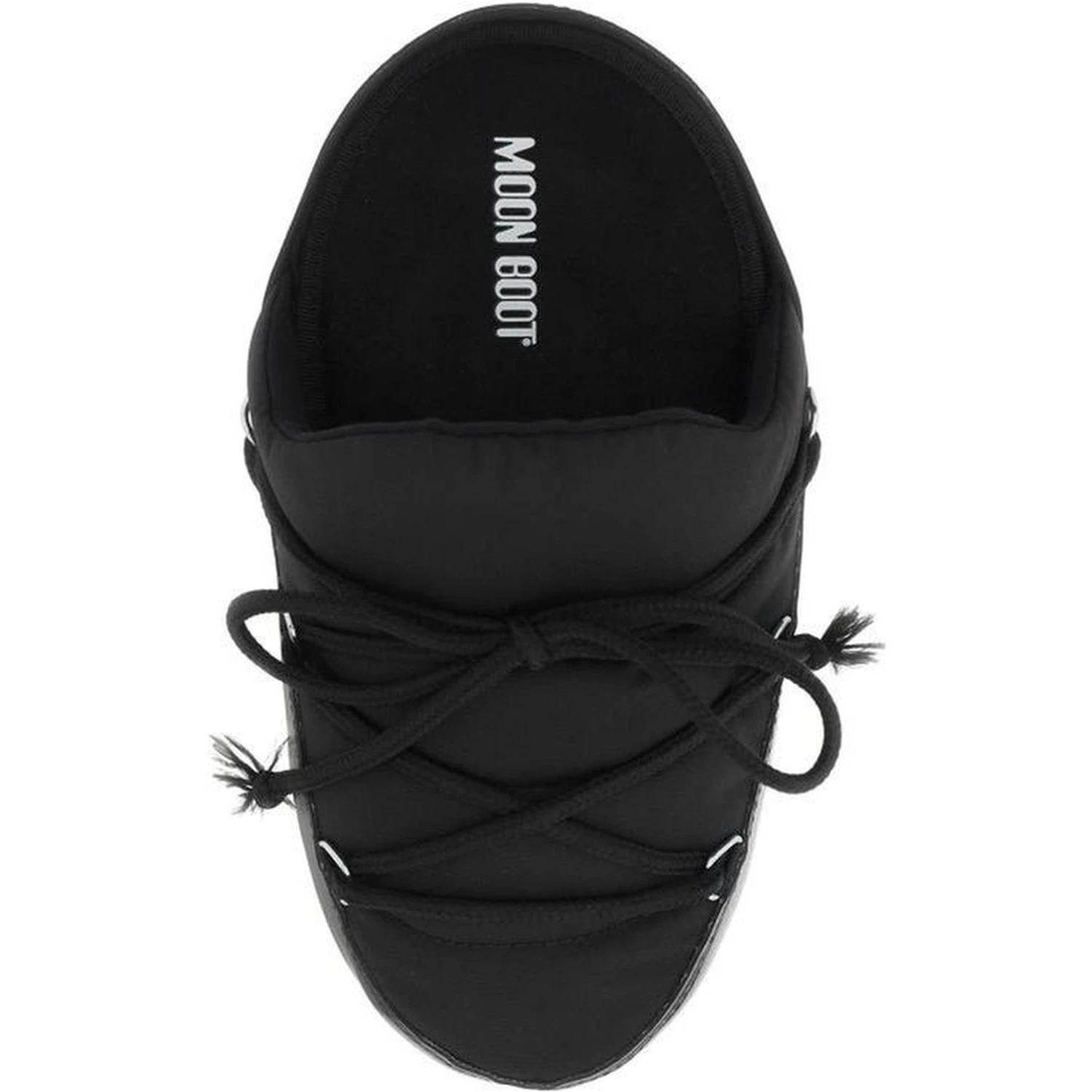 Black Nylon Mules