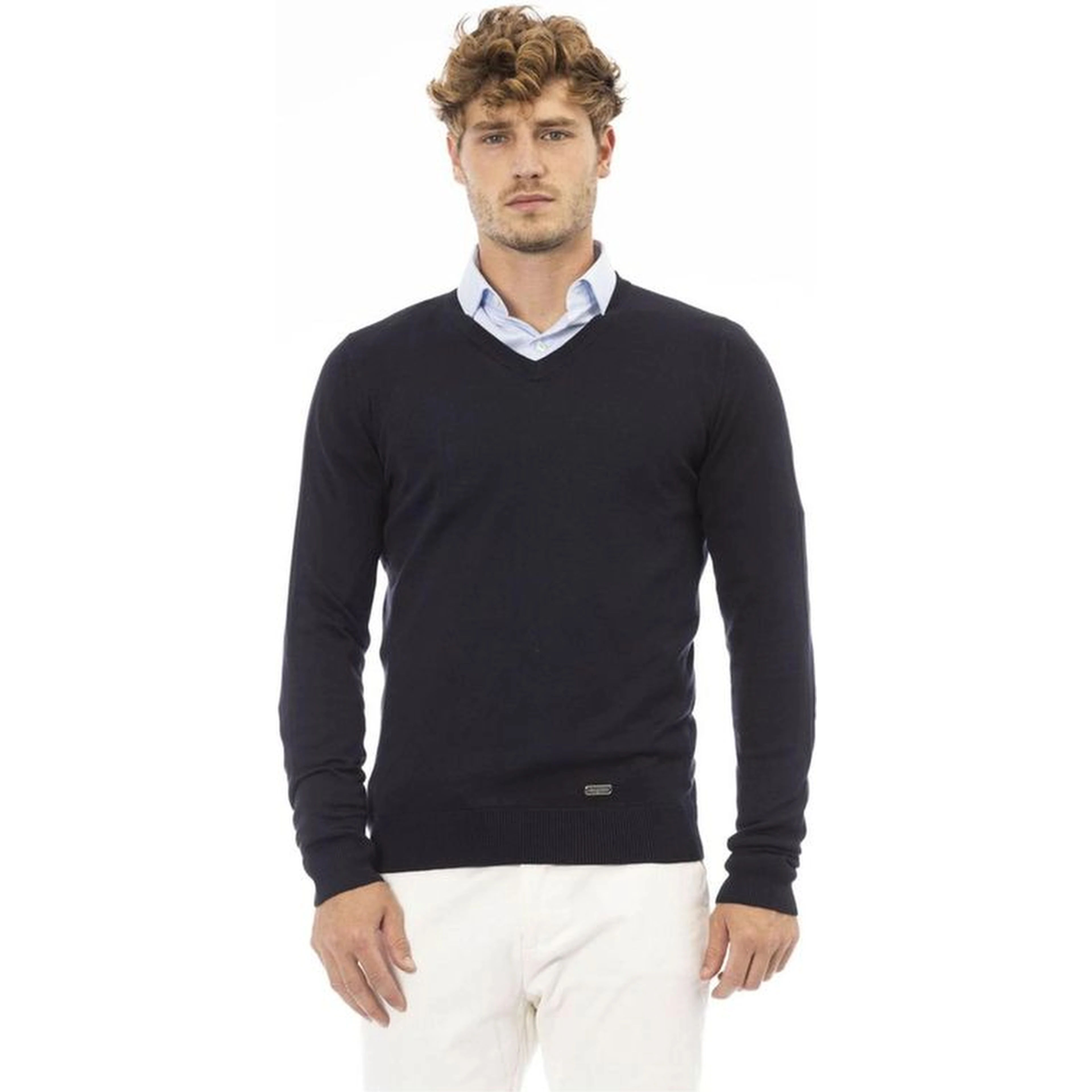 Blue Cashmere Sweatshirt
