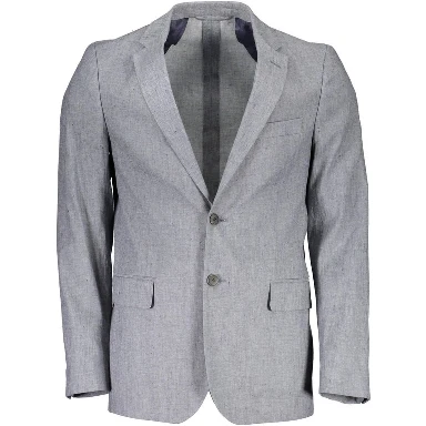 Gray Cotton Blazer