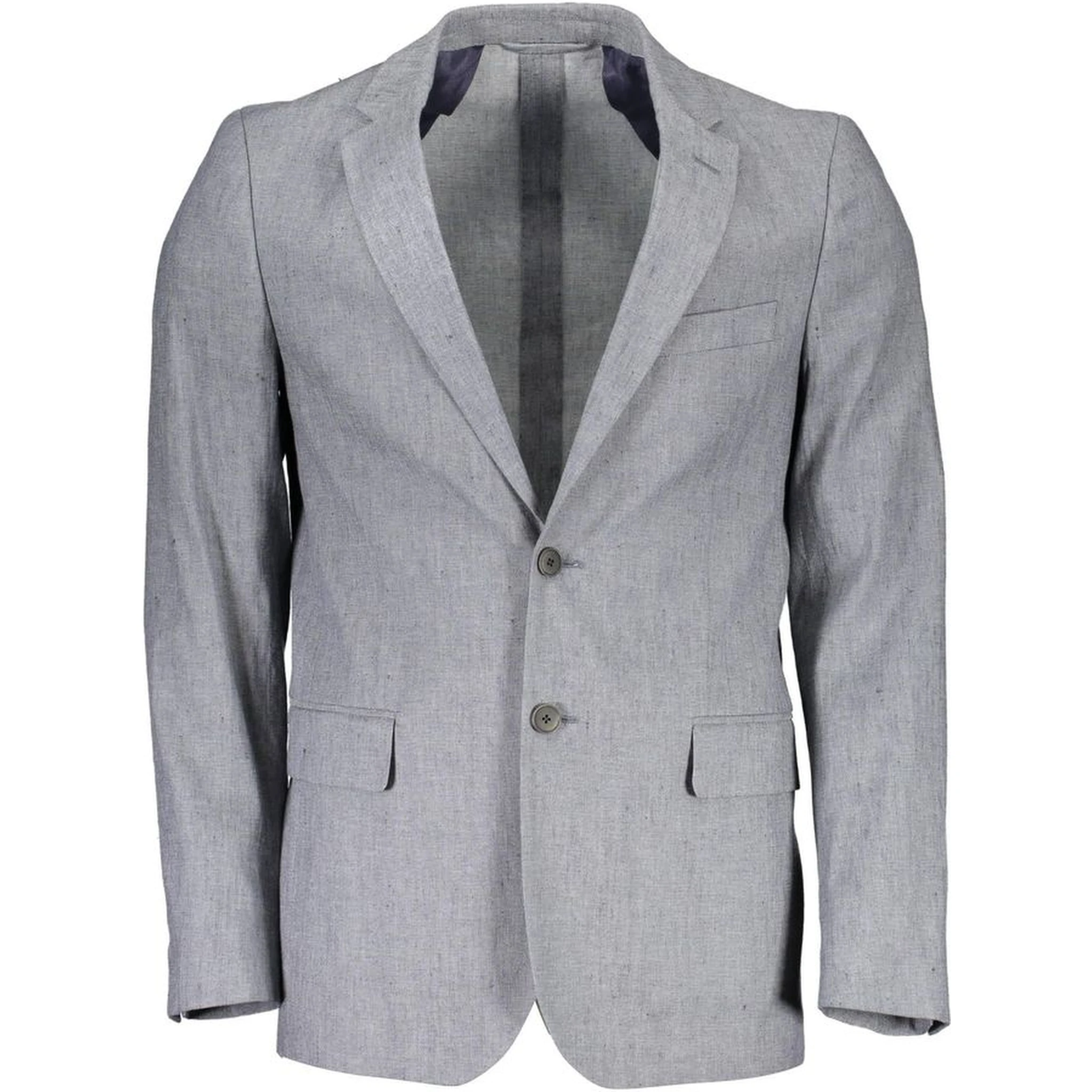 Gray Cotton Blazer