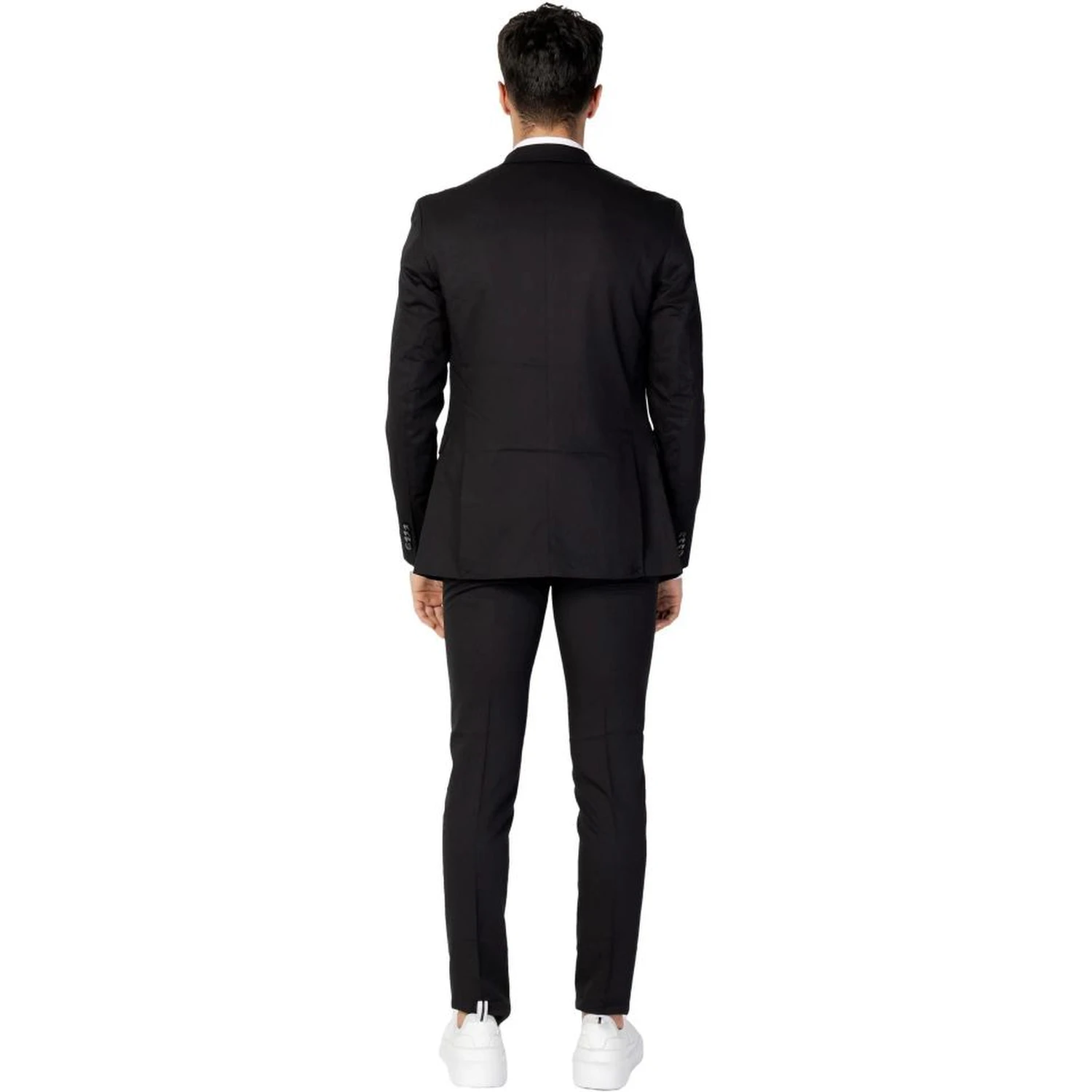Black Polyester Two-Piece Suit