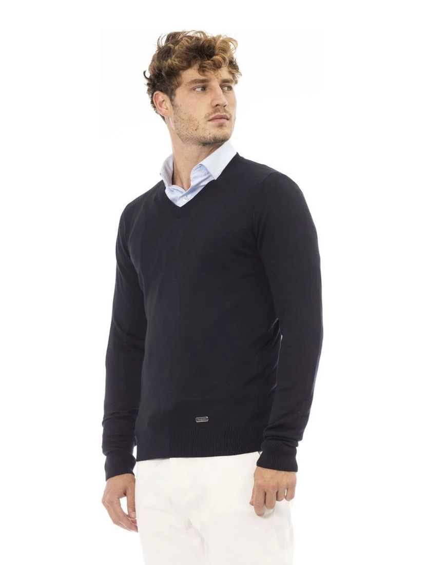 Blue Cashmere Sweatshirt