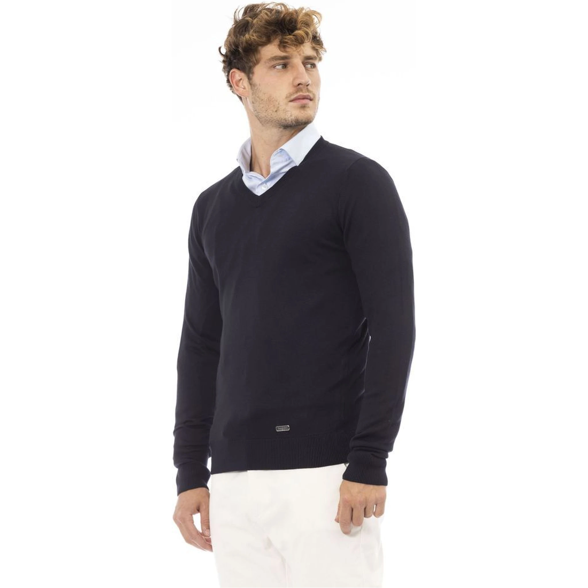 Blue Cashmere Sweatshirt