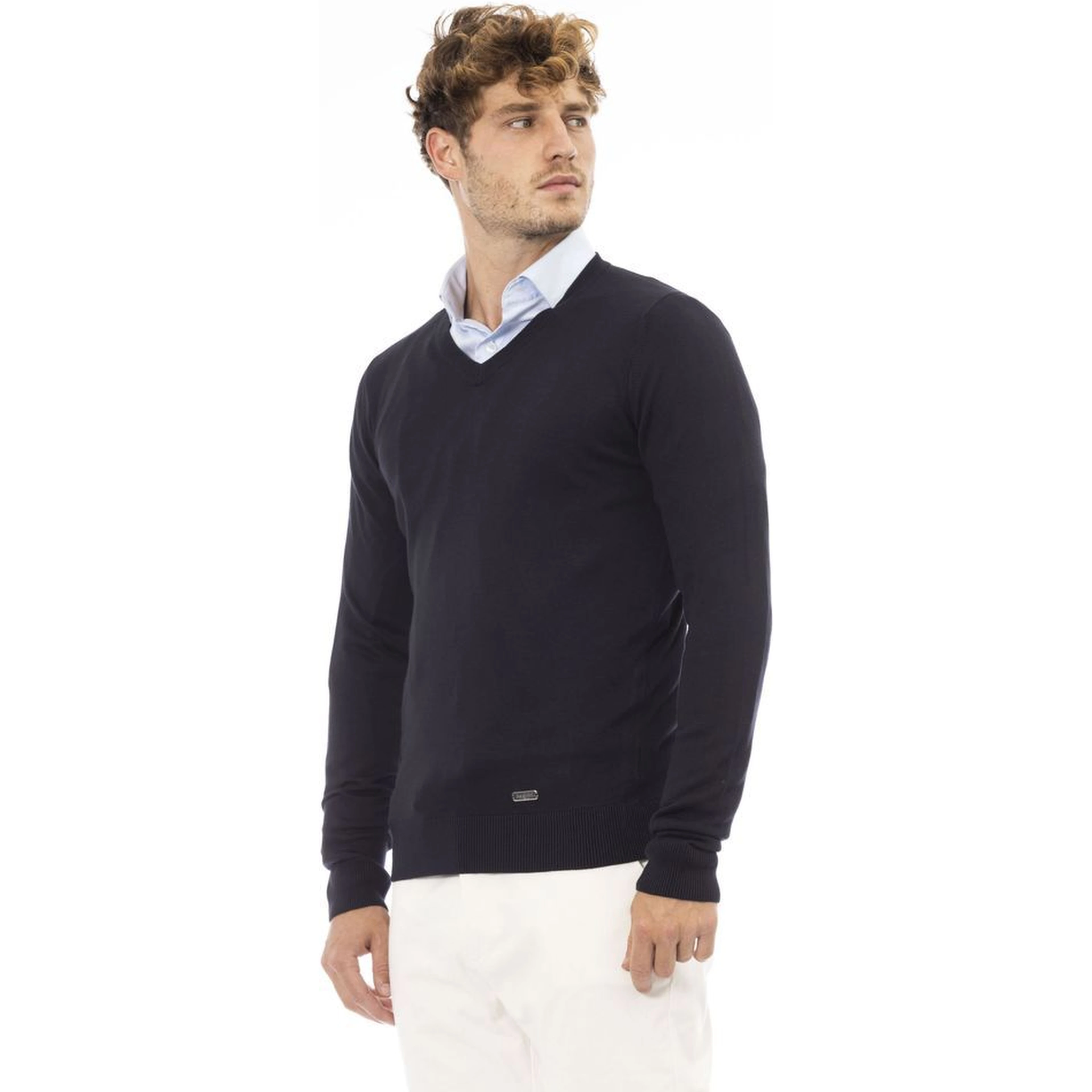 Blue Cashmere Sweatshirt