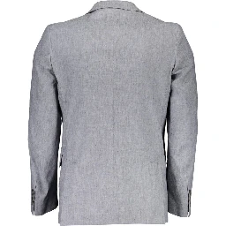 Gray Cotton Blazer