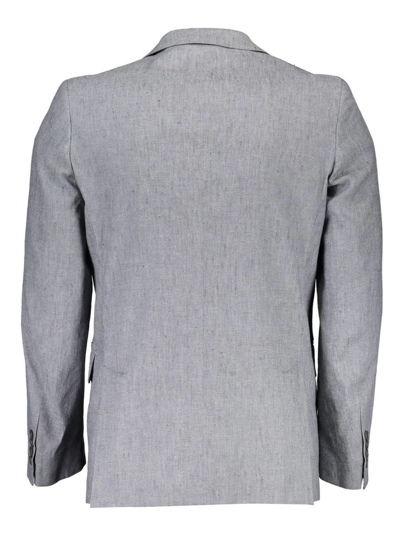 Gray Cotton Blazer