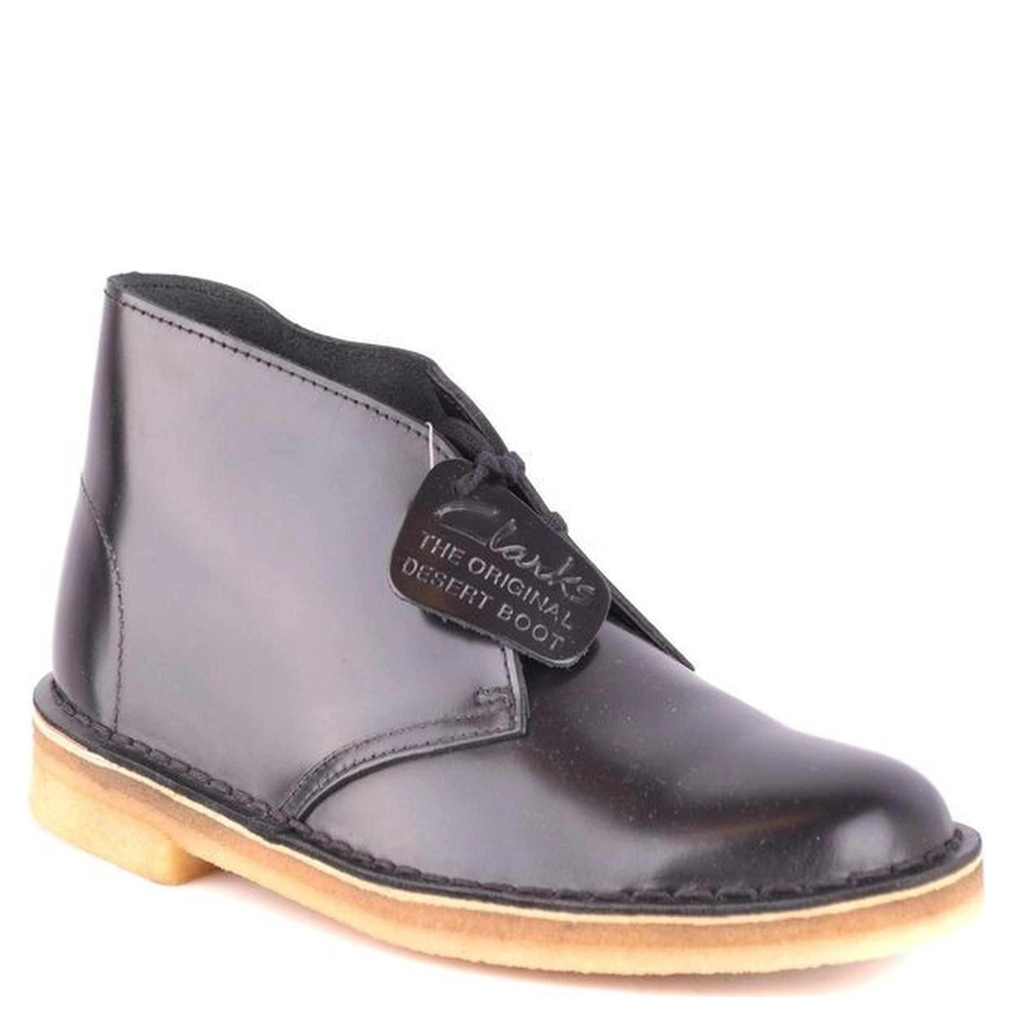 Black Leather Lace-Up Boots