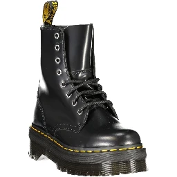 Black Leather Unisex Ankle Boot