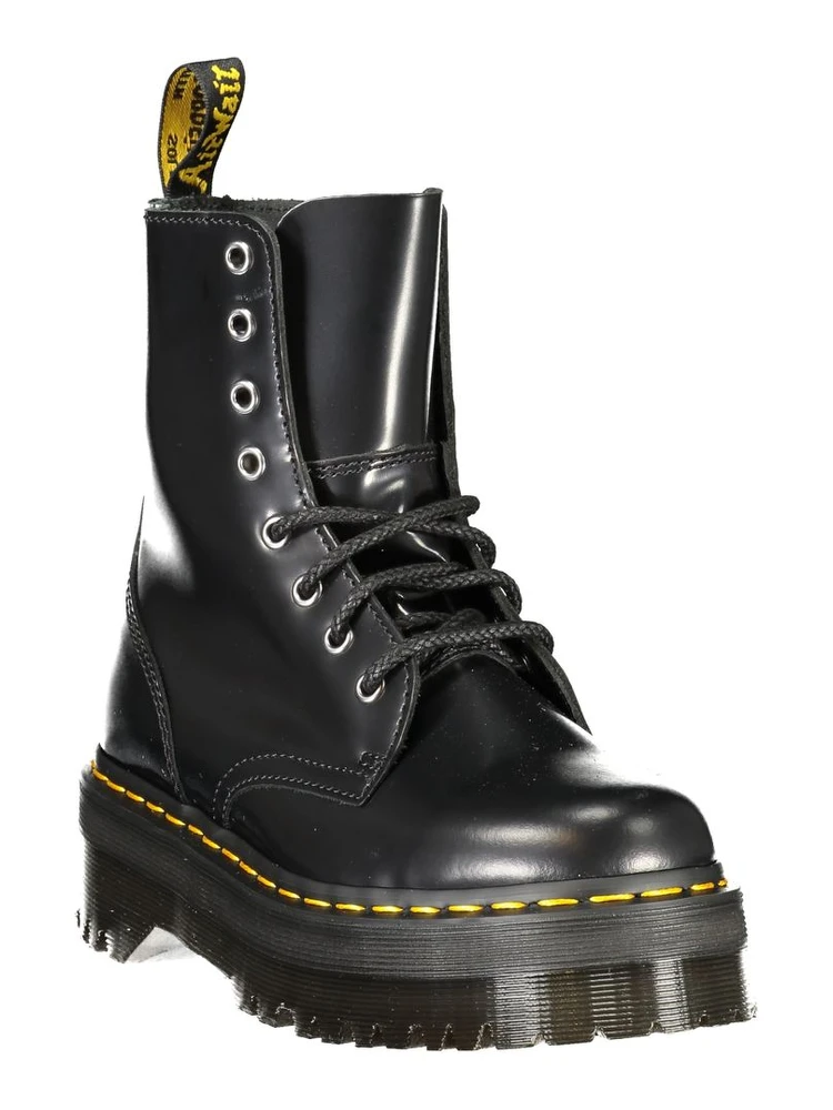 Black Leather Unisex Ankle Boot alternative