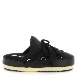 Black Nylon Mules