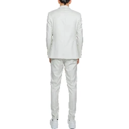 Beige Polyester Two-Piece Suit