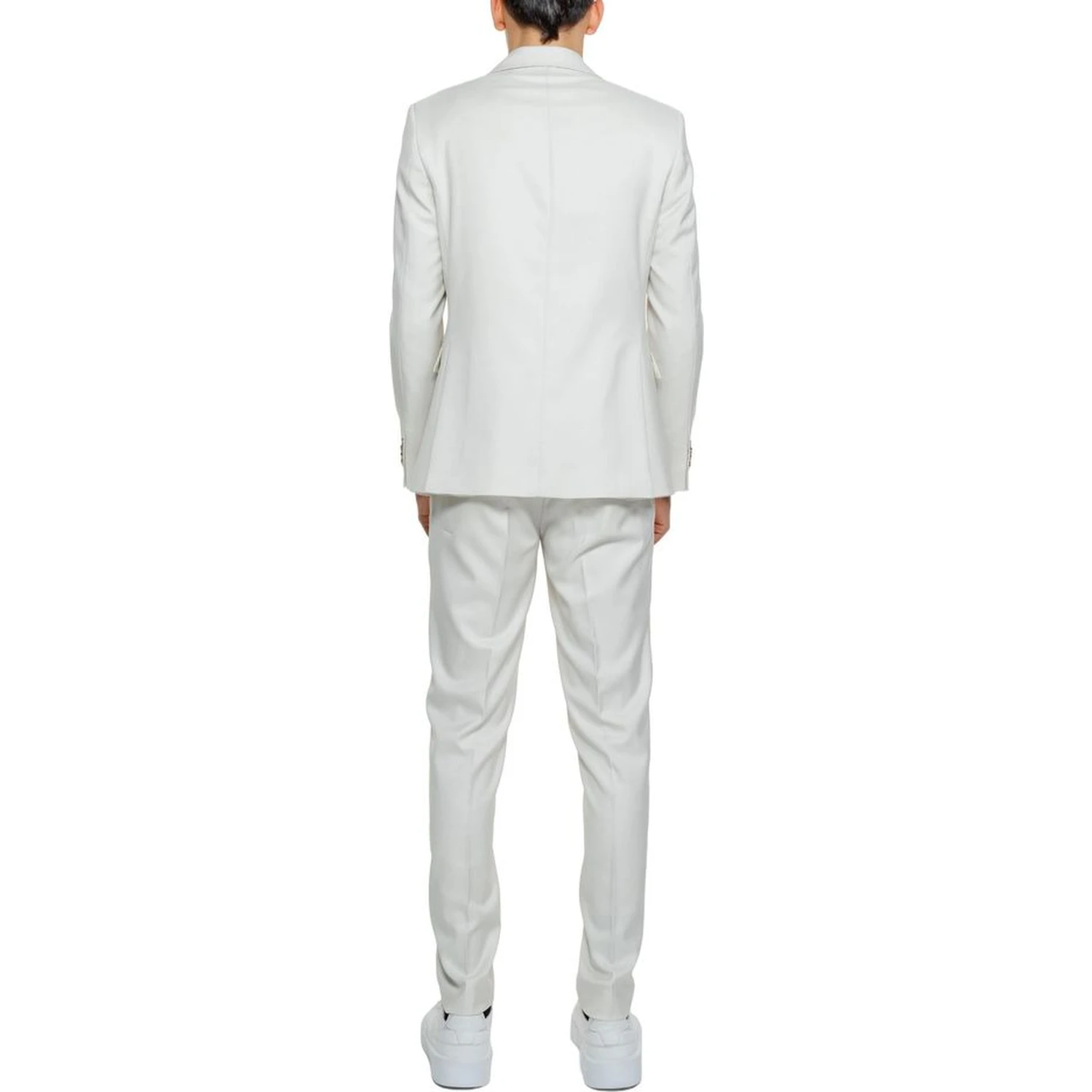 Beige Polyester Two-Piece Suit
