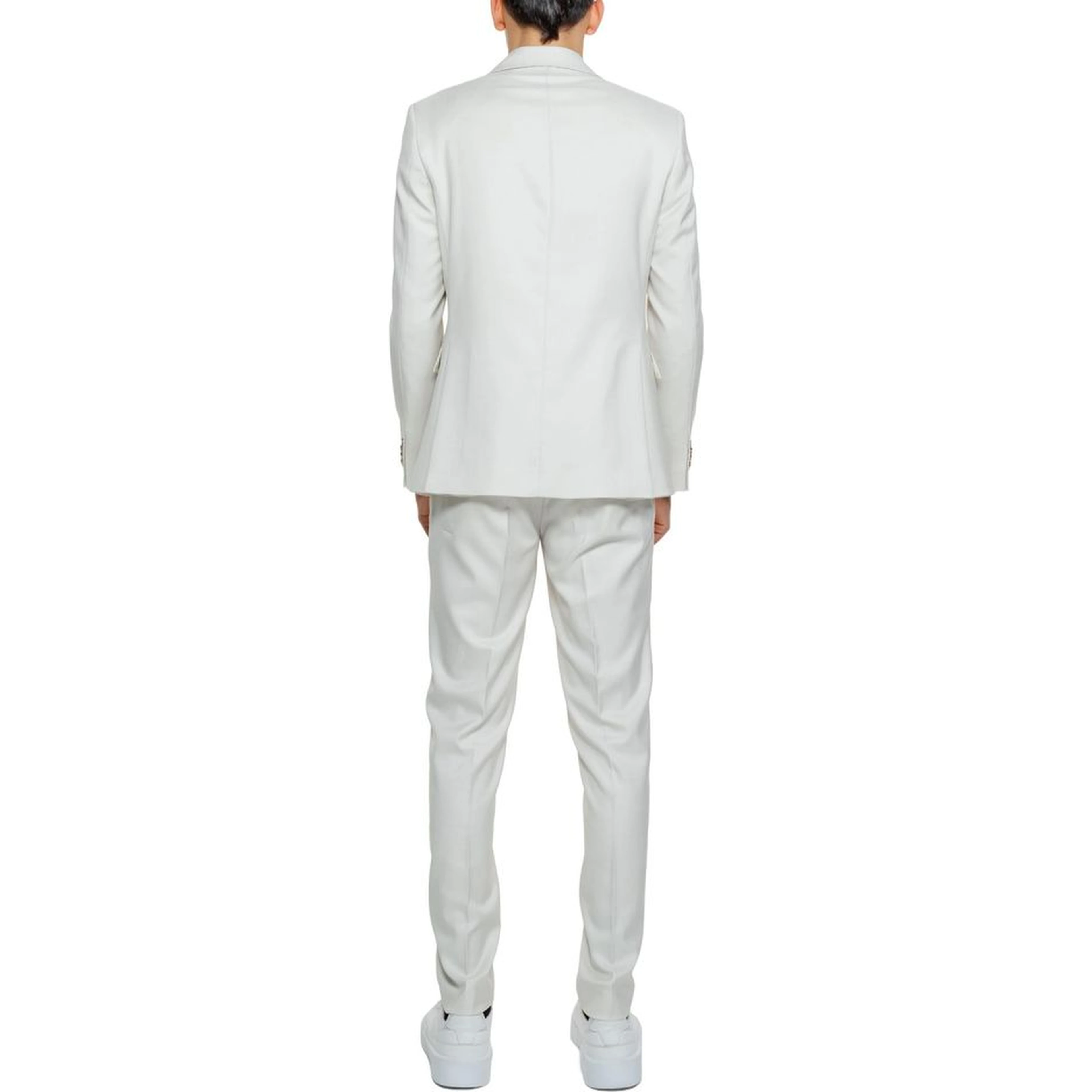Beige Polyester Two-Piece Suit