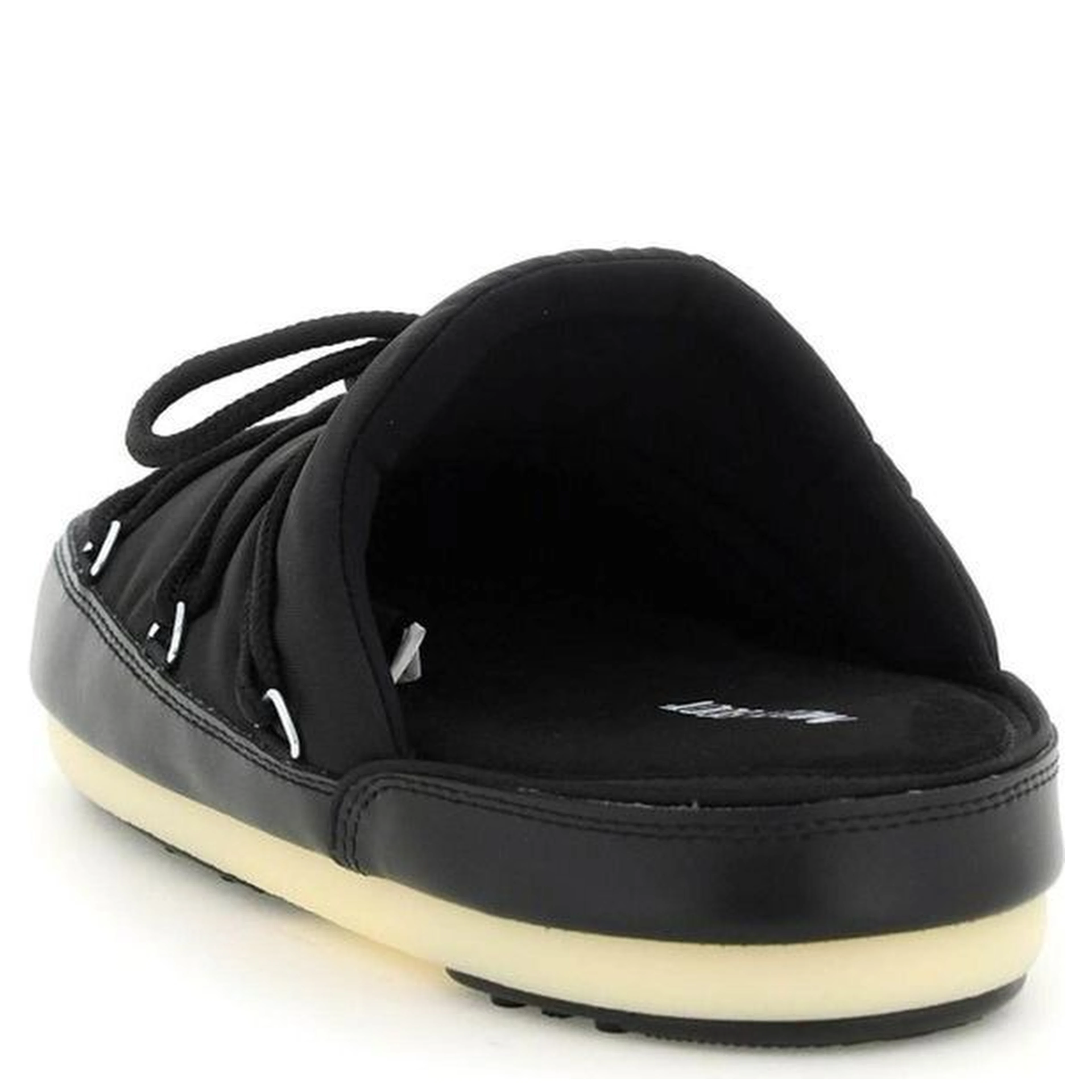 Black Nylon Mules