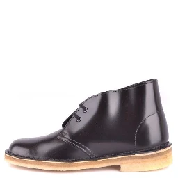 أحذية جلدية سوداء برباط