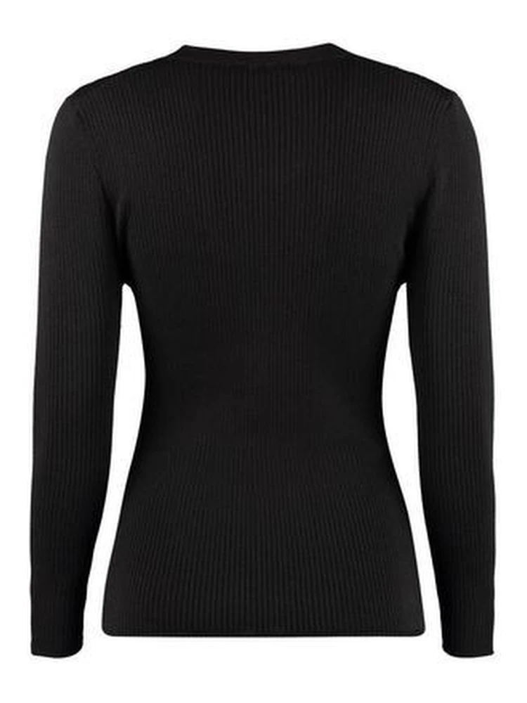 Black Cotton Wool Polyamide Sweatshirt alternative