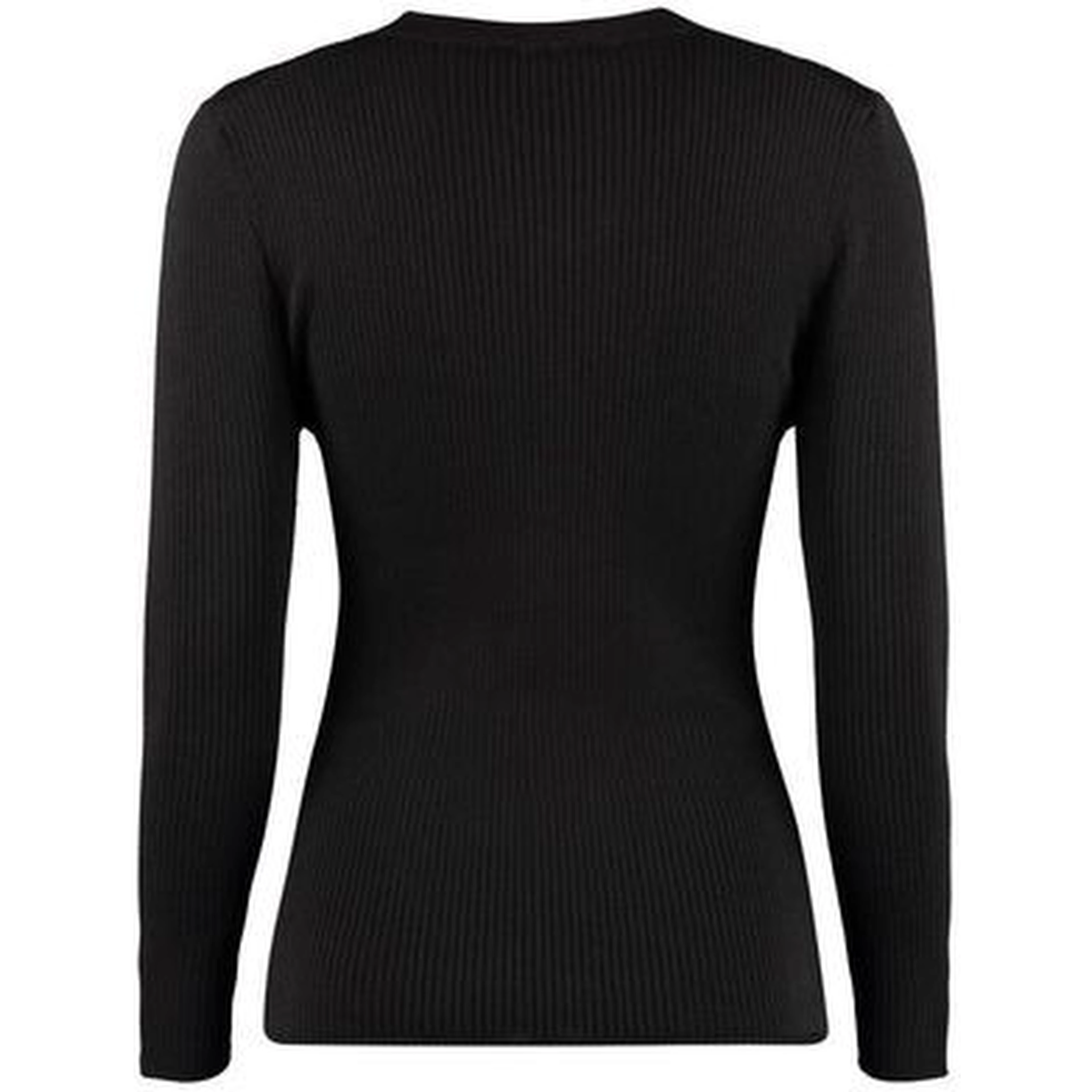 Black Cotton Wool Polyamide Sweatshirt