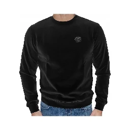 Black Cotton Sweatshirt