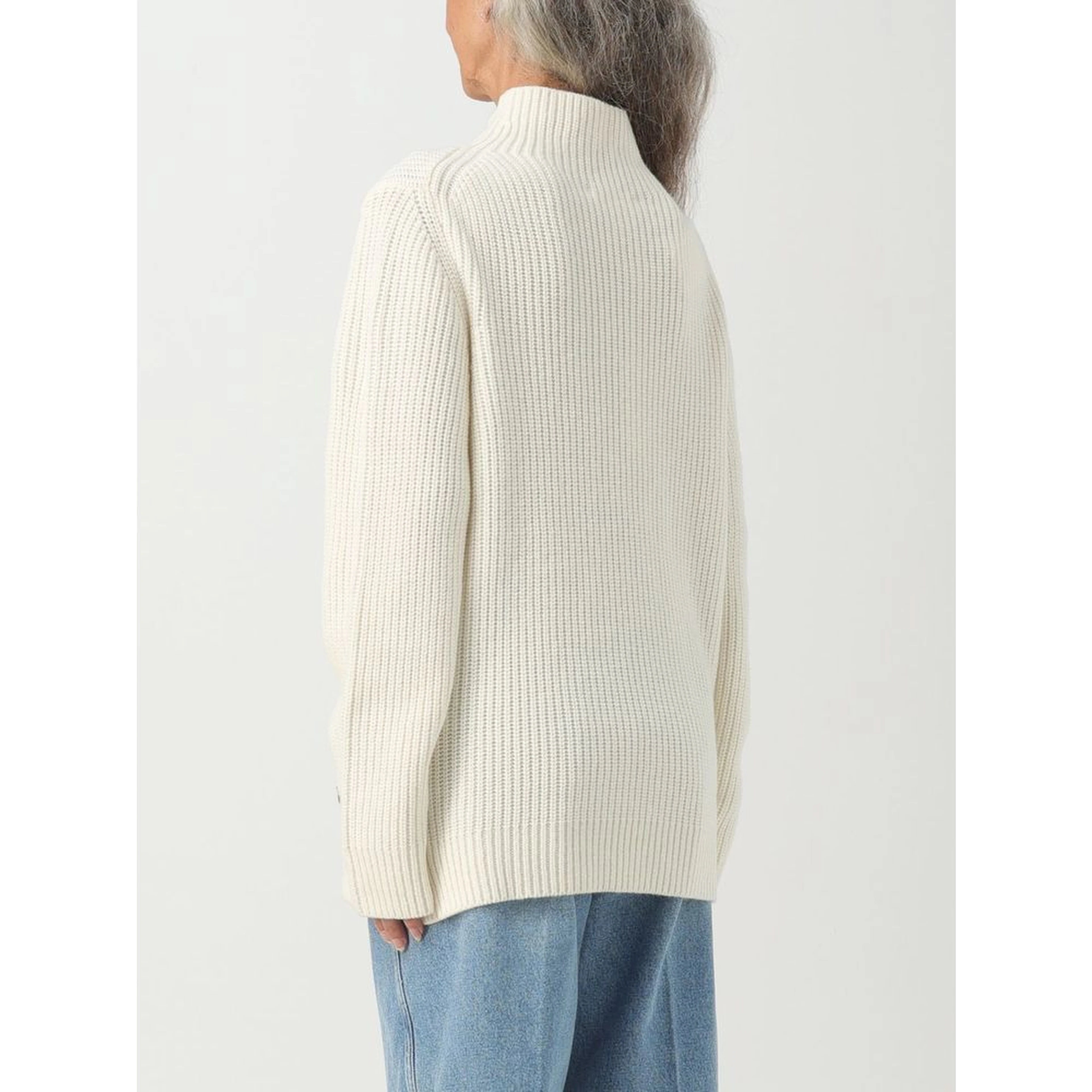Bicolor Merino Wool Sweatshirt