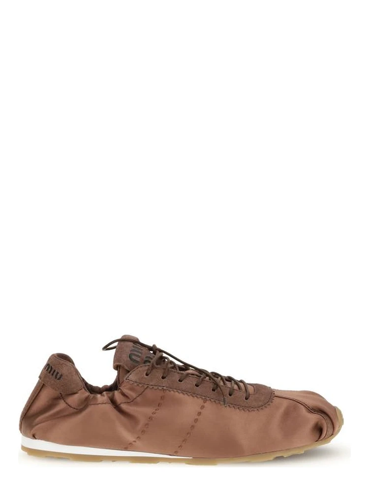 Brown Viscose Sneakers