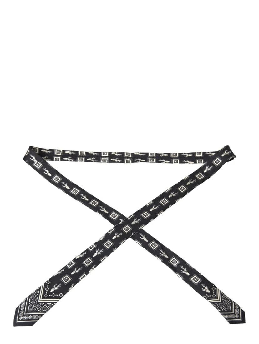 Black And White Silk Tie