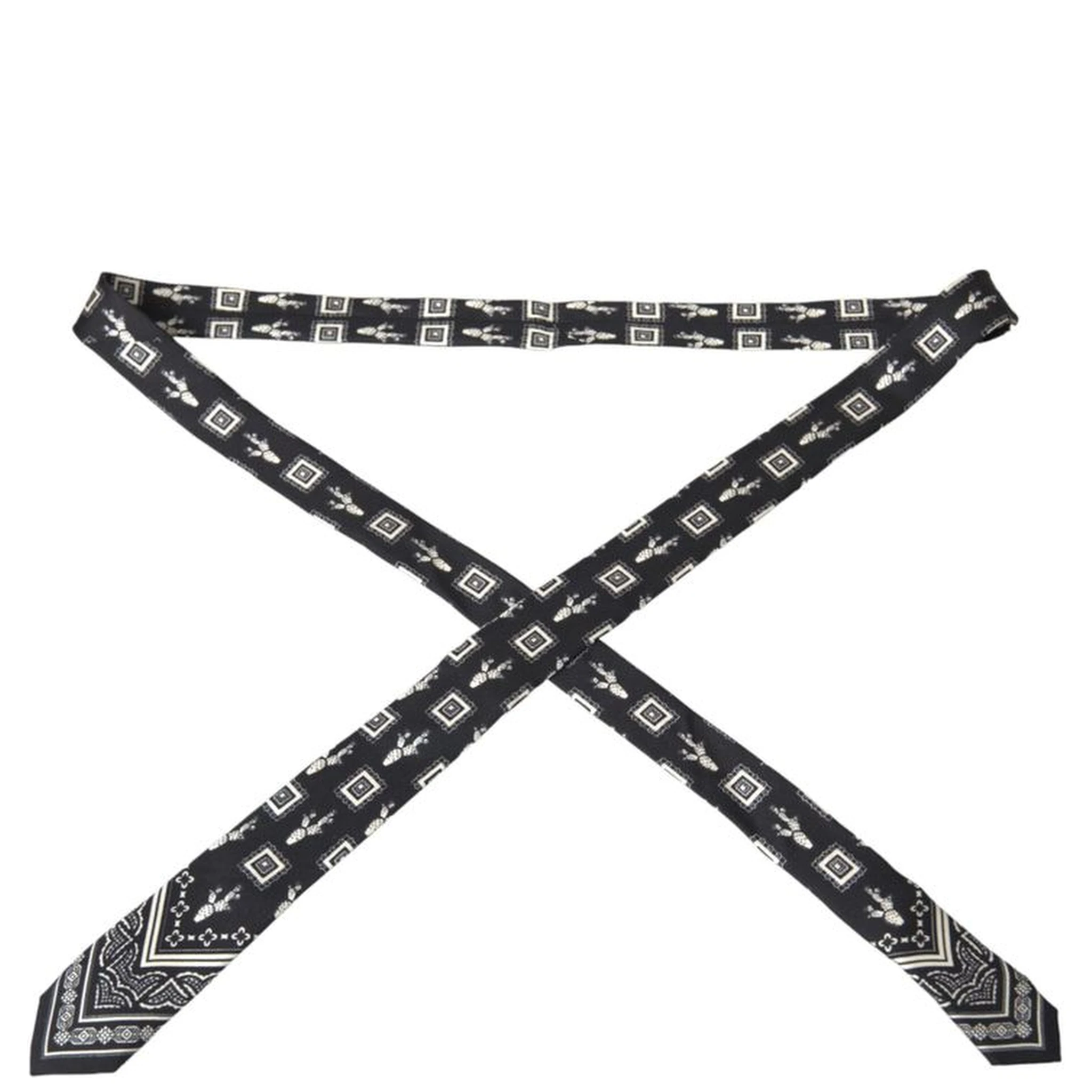 Black And White Silk Tie