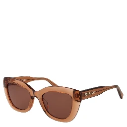 Beige Plastic Sunglasses