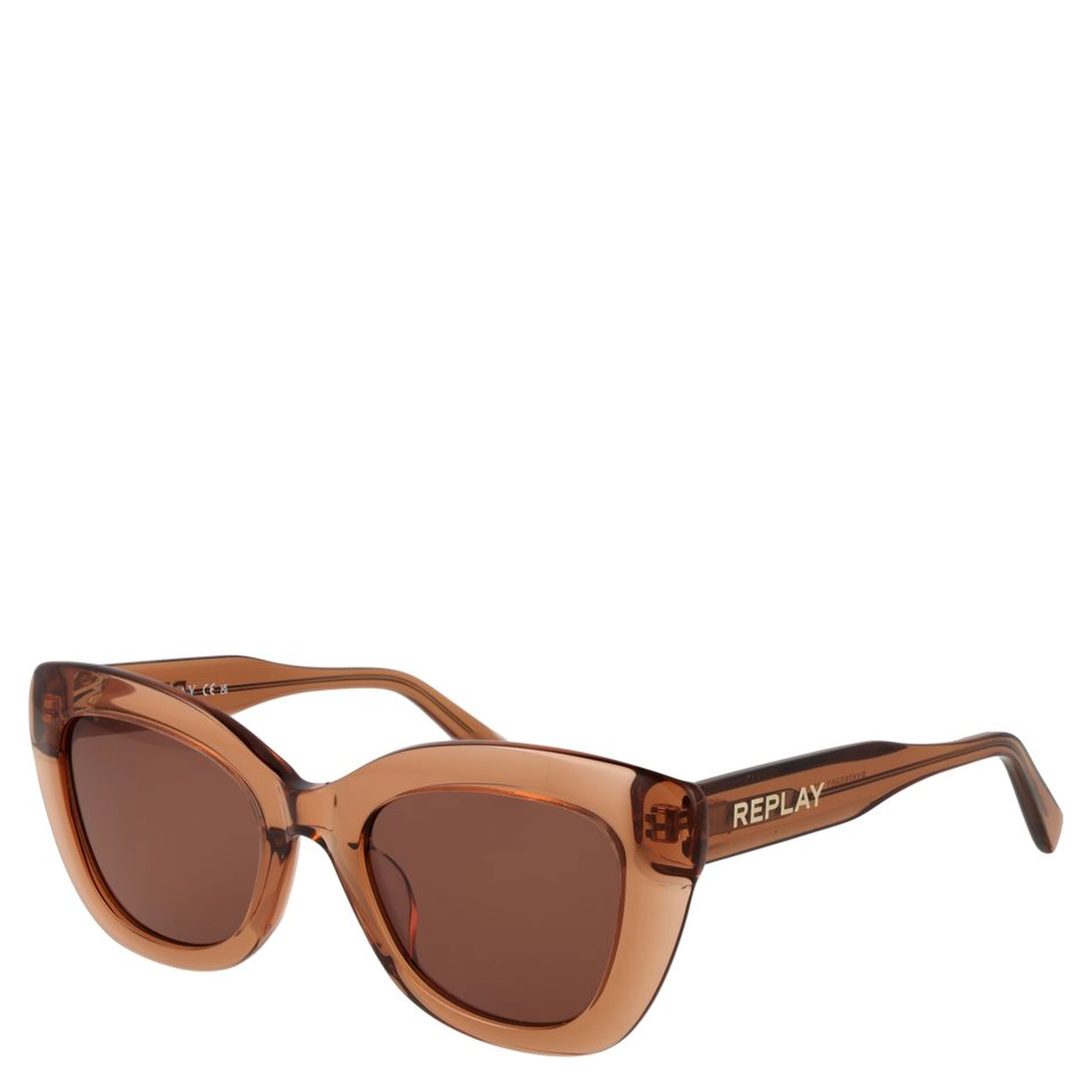 Beige Plastic Sunglasses