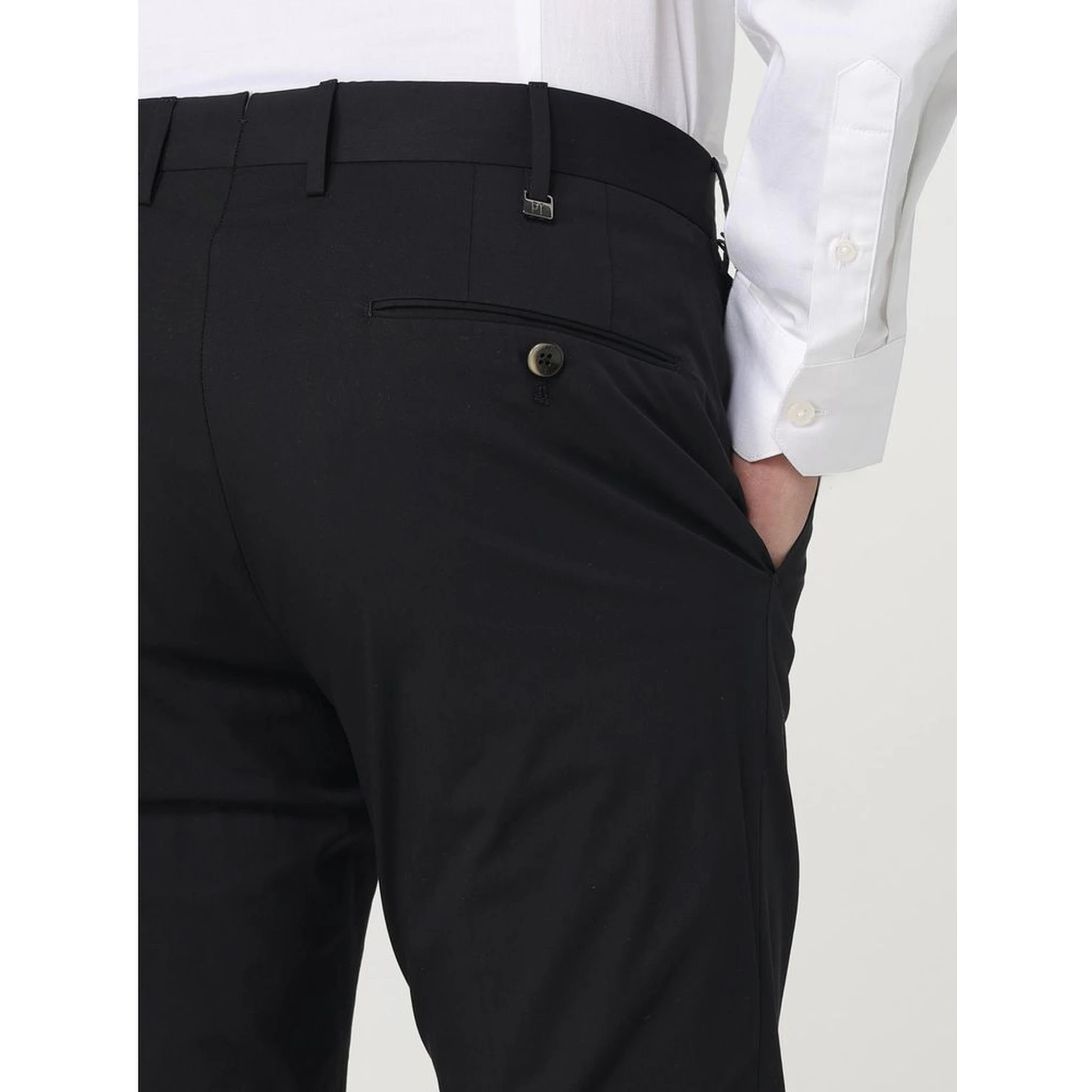 Black Cotton Dress Pants