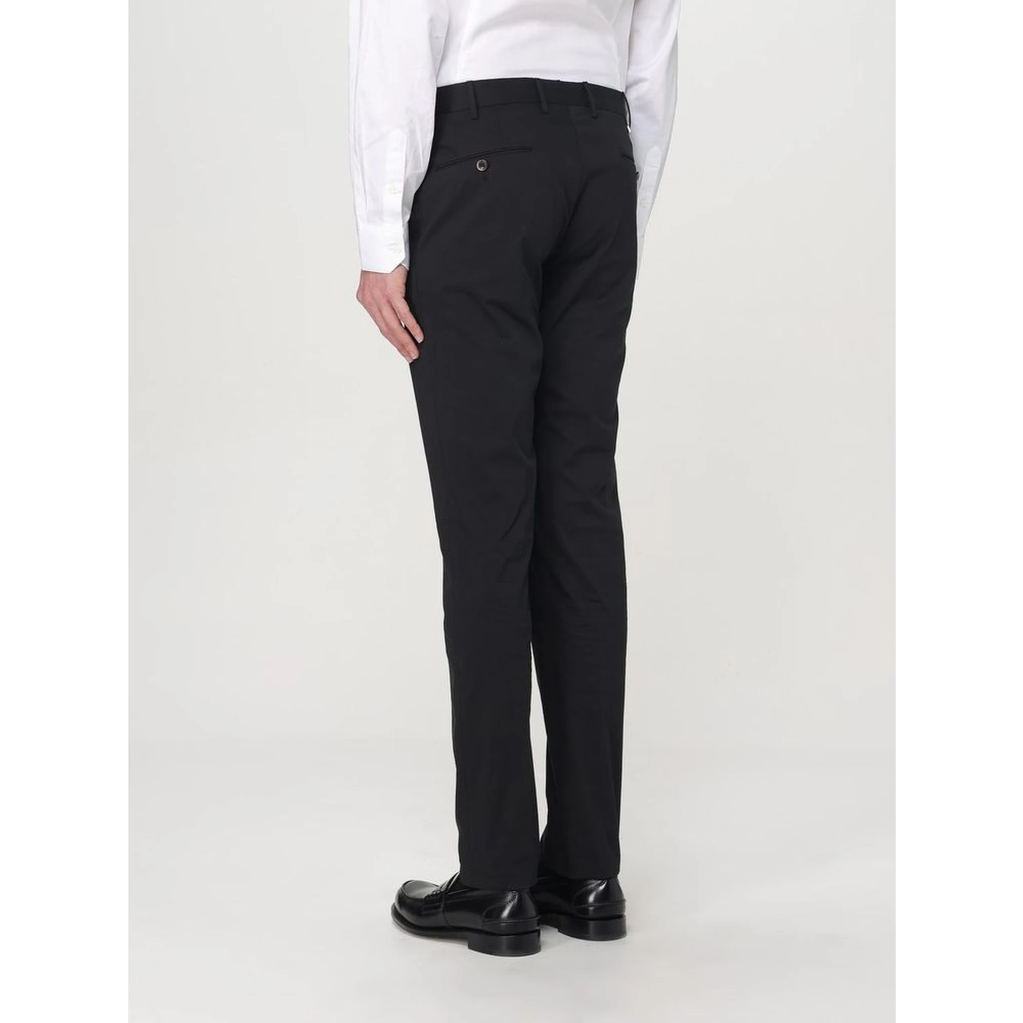 Black Cotton Dress Pants