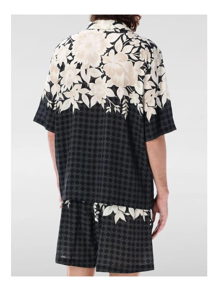 Black Silk Pattern Shirt alternative