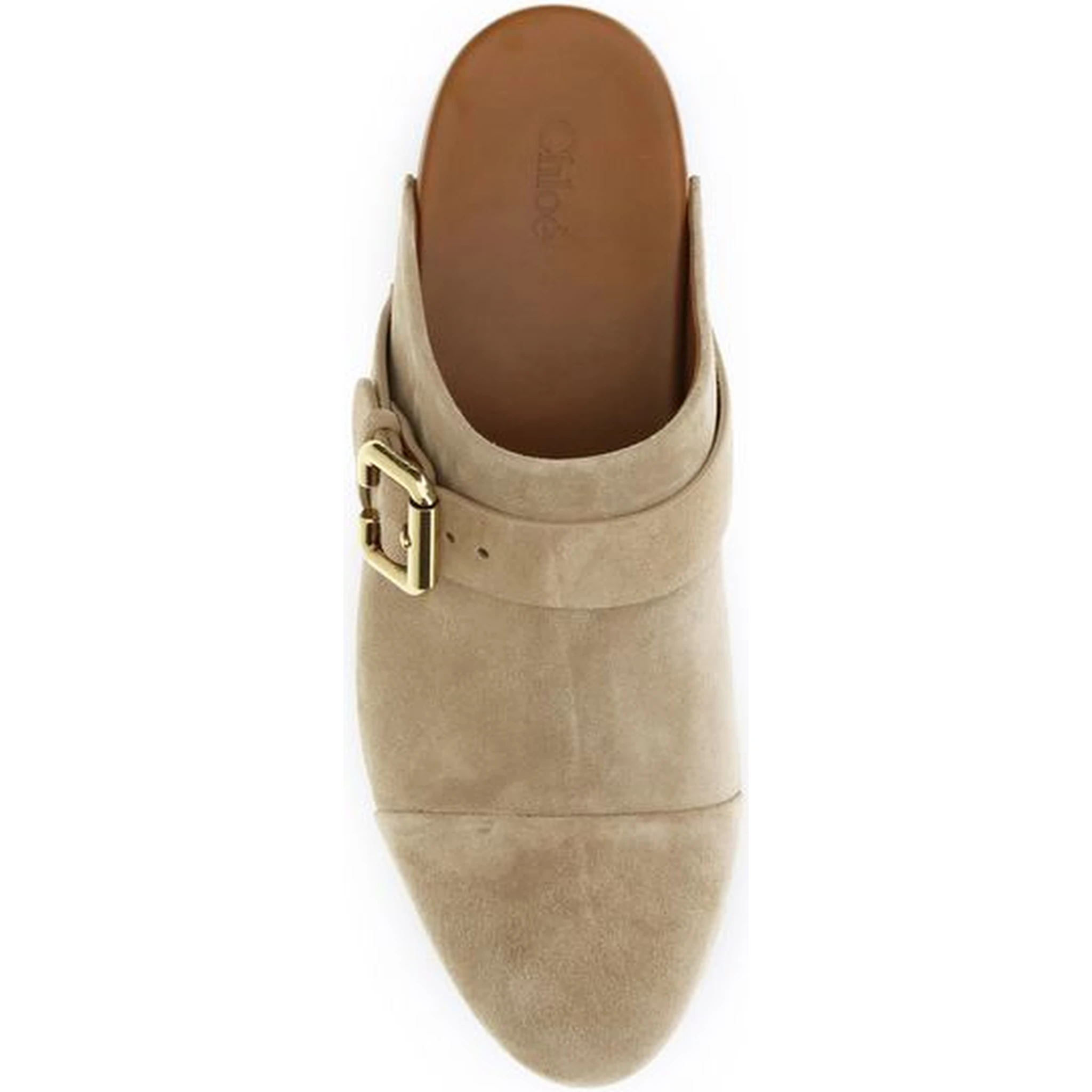 Beige Calf Leather Bos Taurus Clogs