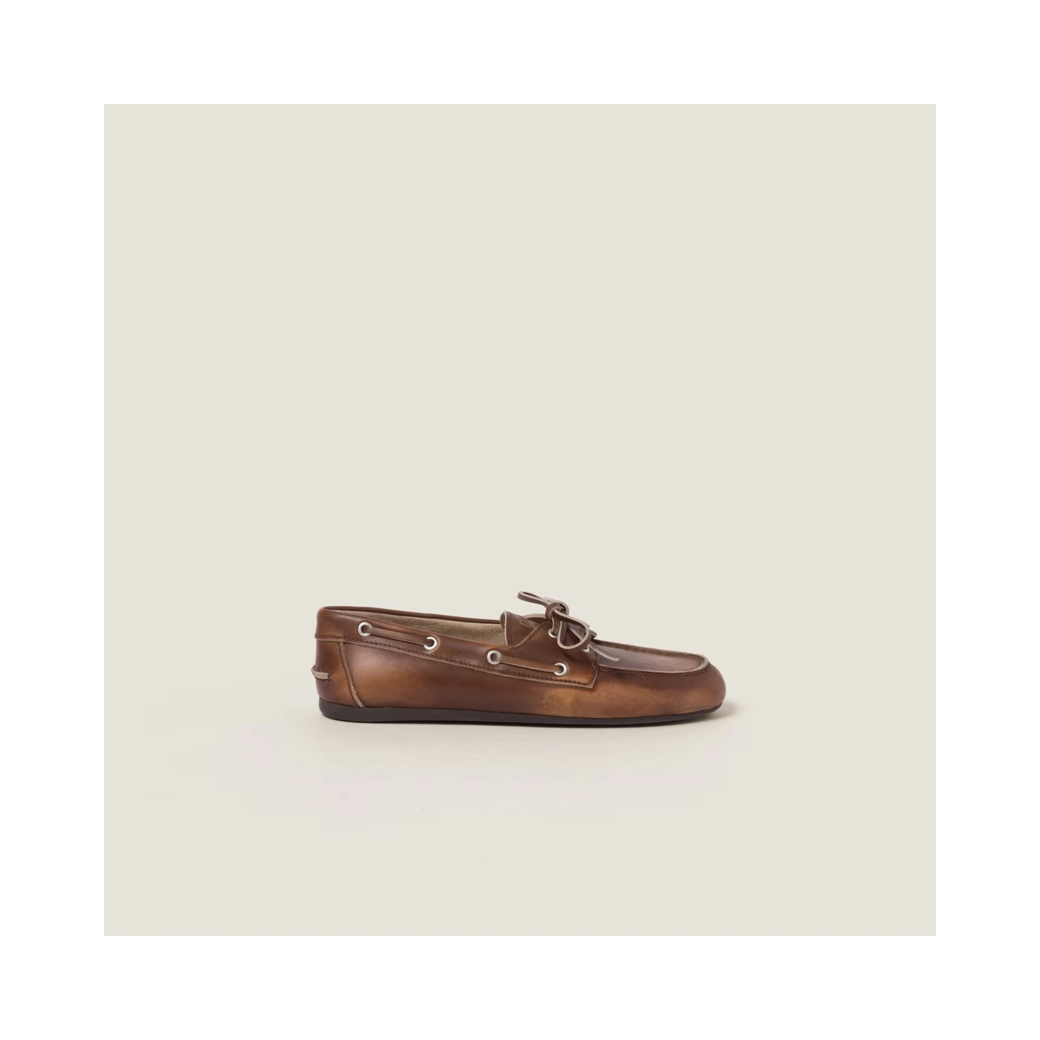 Leather lace up loafers