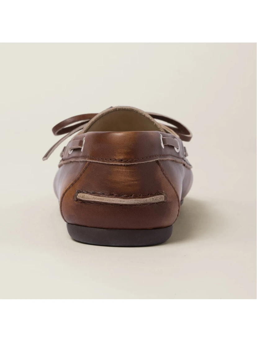 Leather lace up loafers