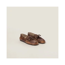 Leather lace up loafers