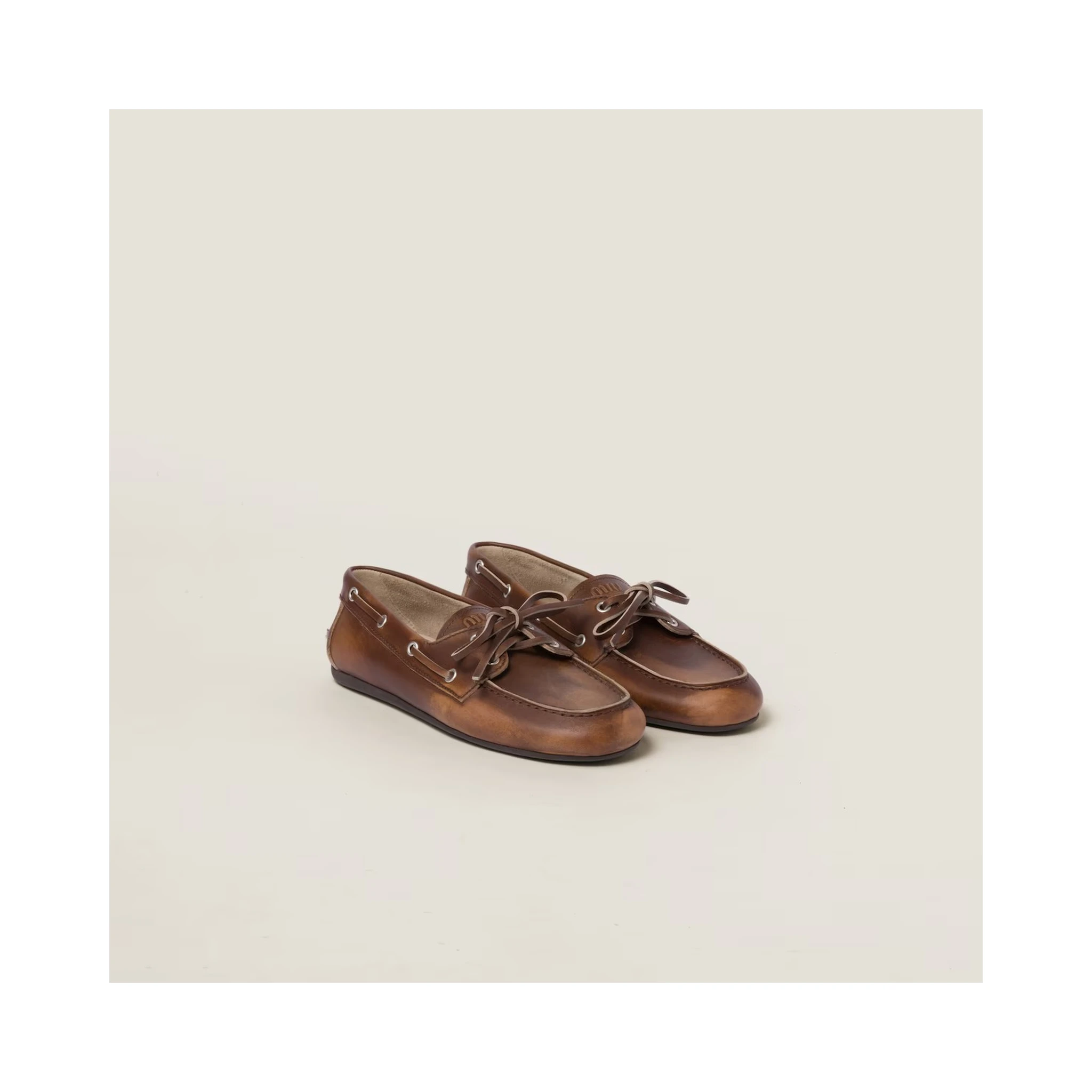 Leather lace up loafers