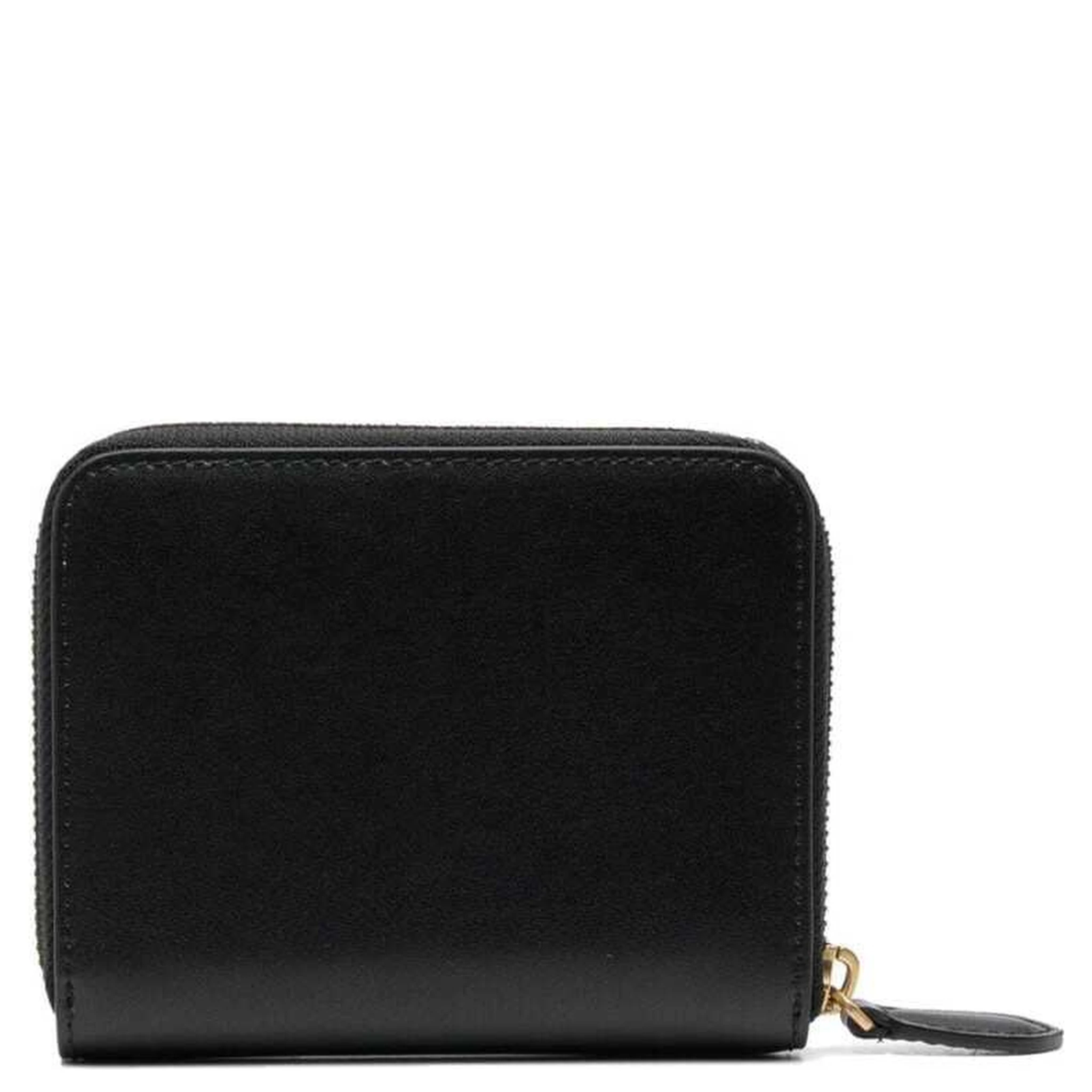 Black Zip-Around Wallet with Love Birds Detail in Leather Woman