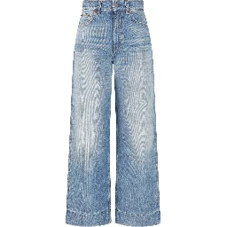 Organic cropped straight-leg jeans