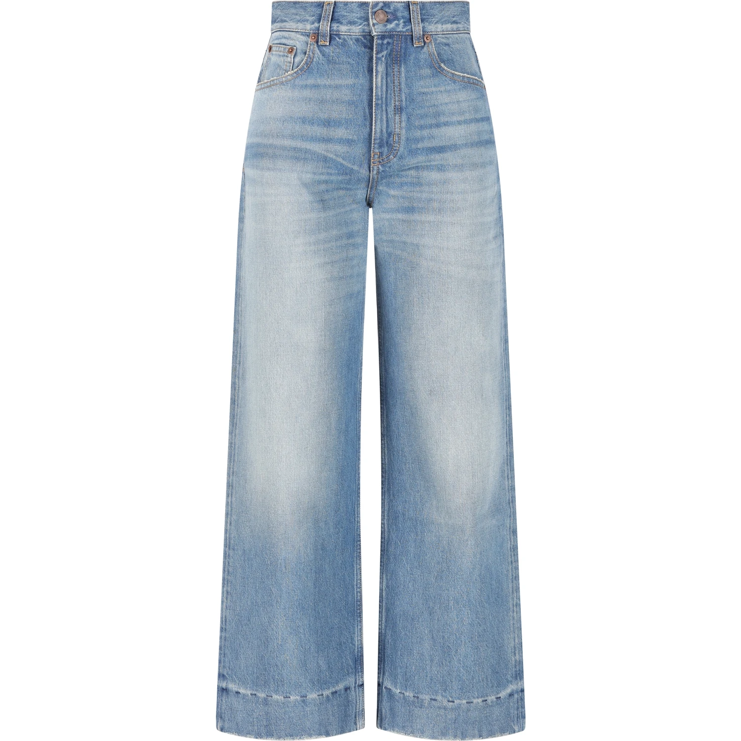 Organic cropped straight-leg jeans