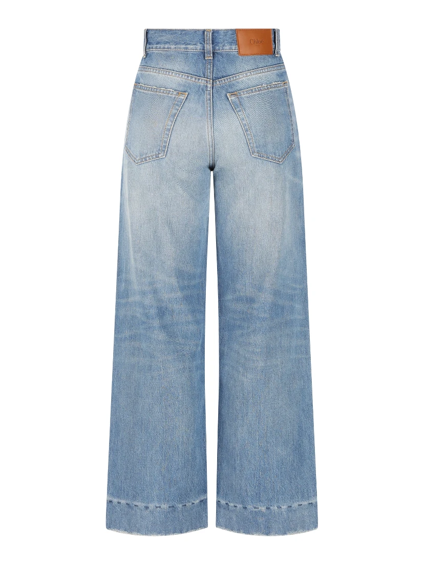 Organic cropped straight-leg jeans