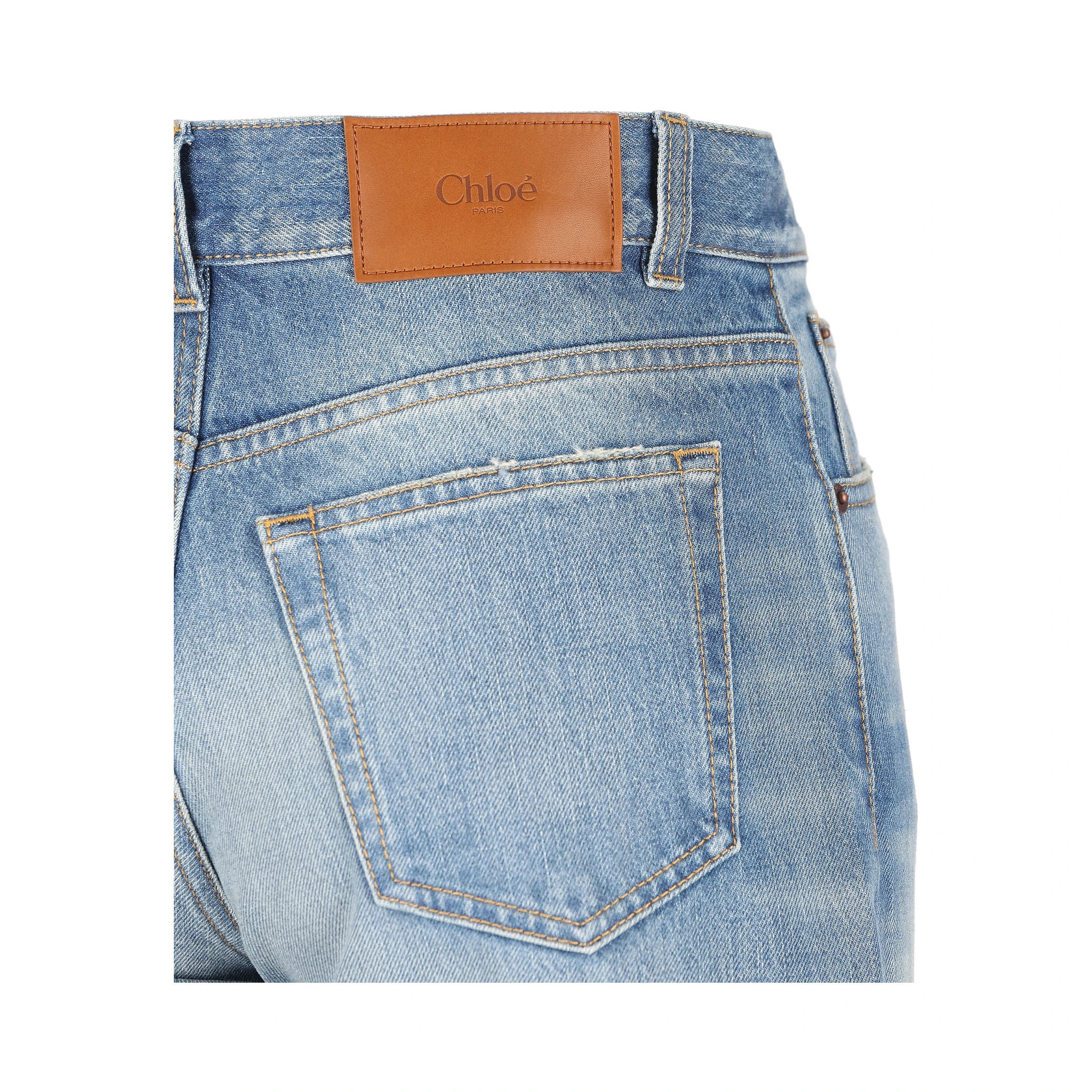 Organic cropped straight-leg jeans