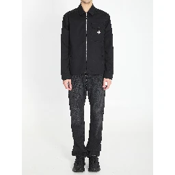 Shirt jacket in cotton blend gabardine