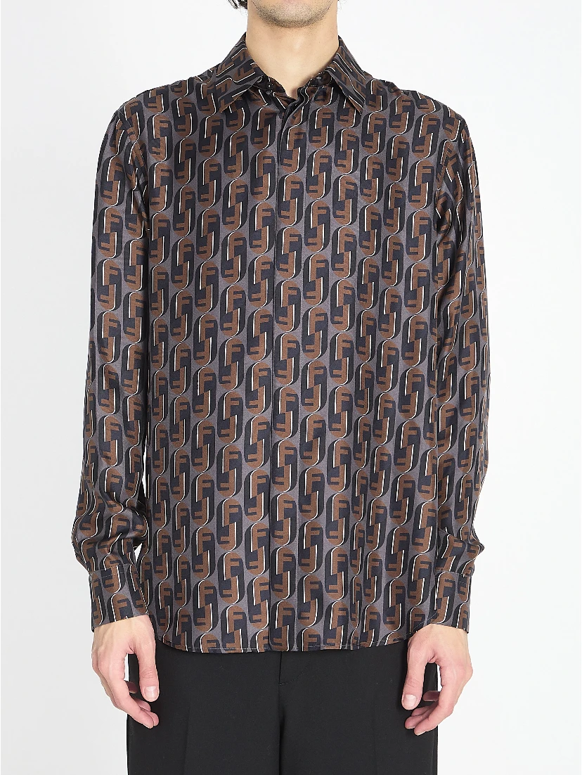 Printed silk shirt