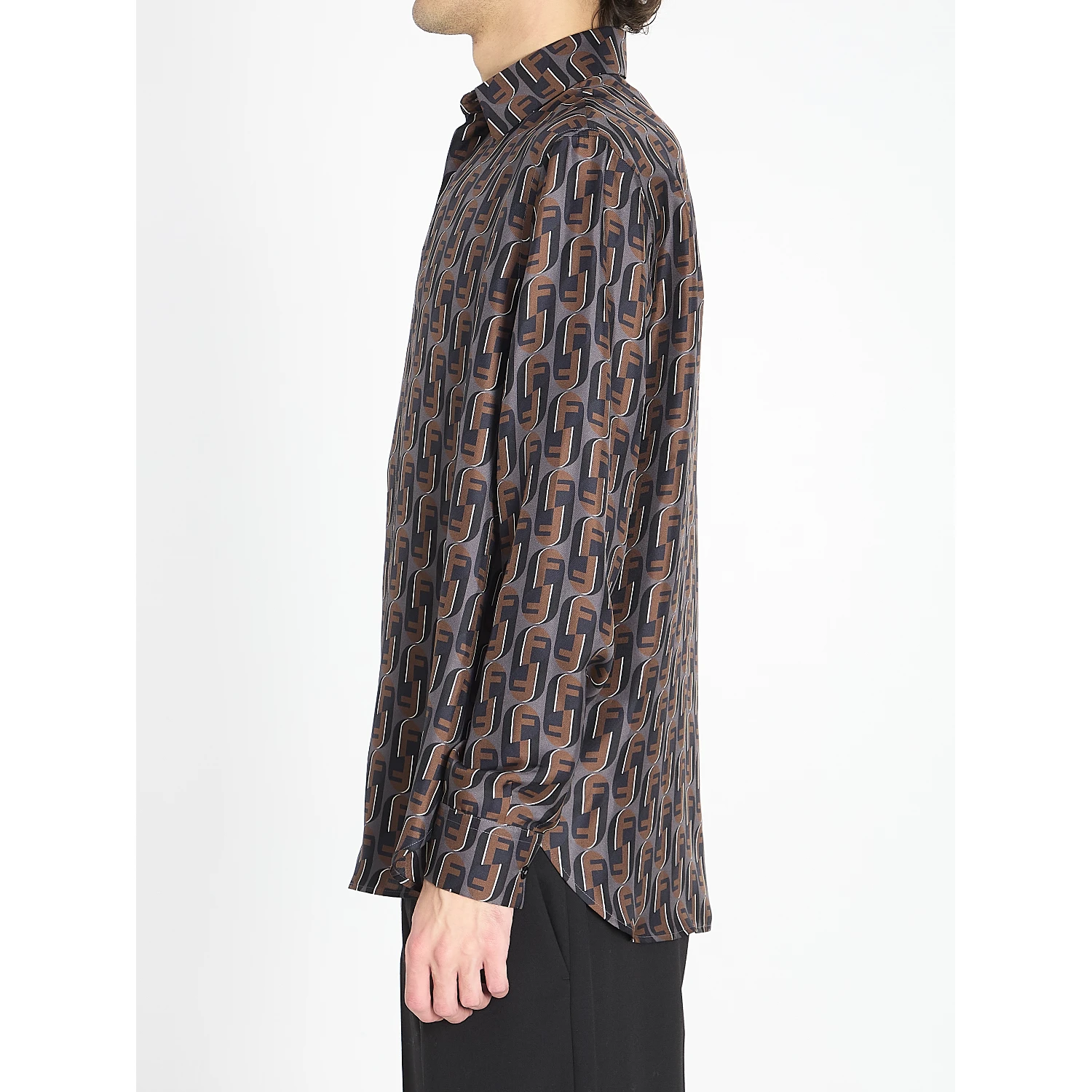Printed silk shirt