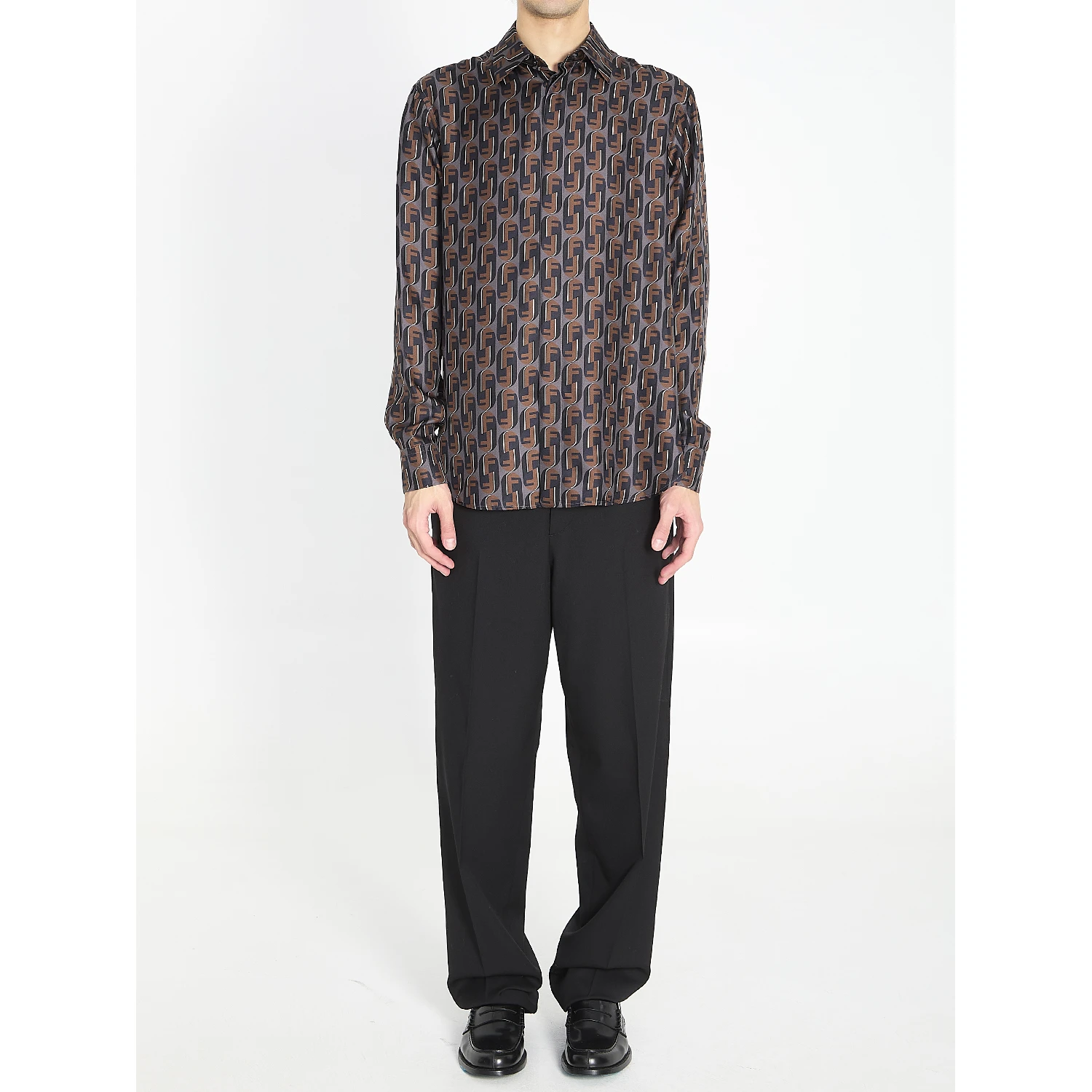 Printed silk shirt