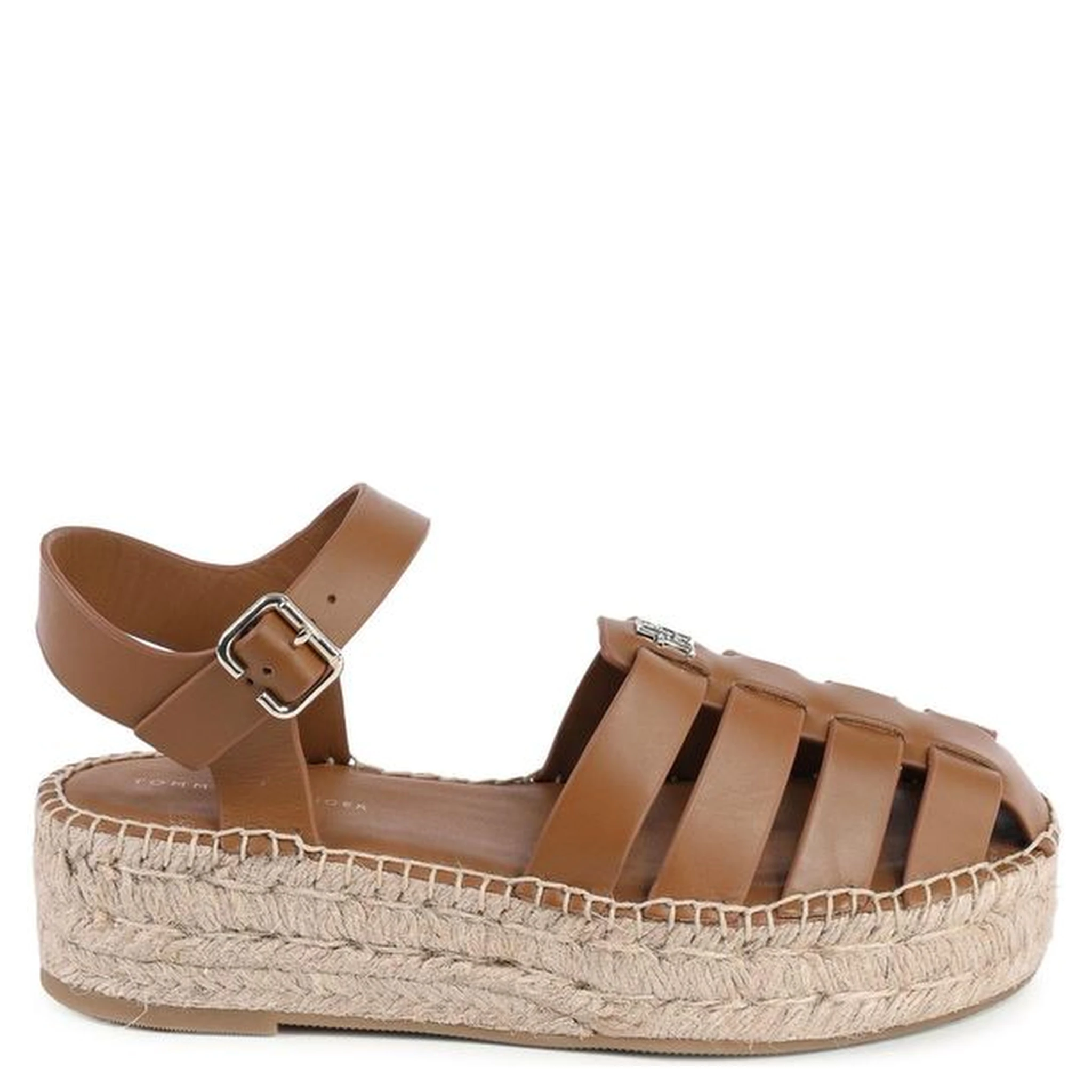 Brown Leather Platform Sandals
