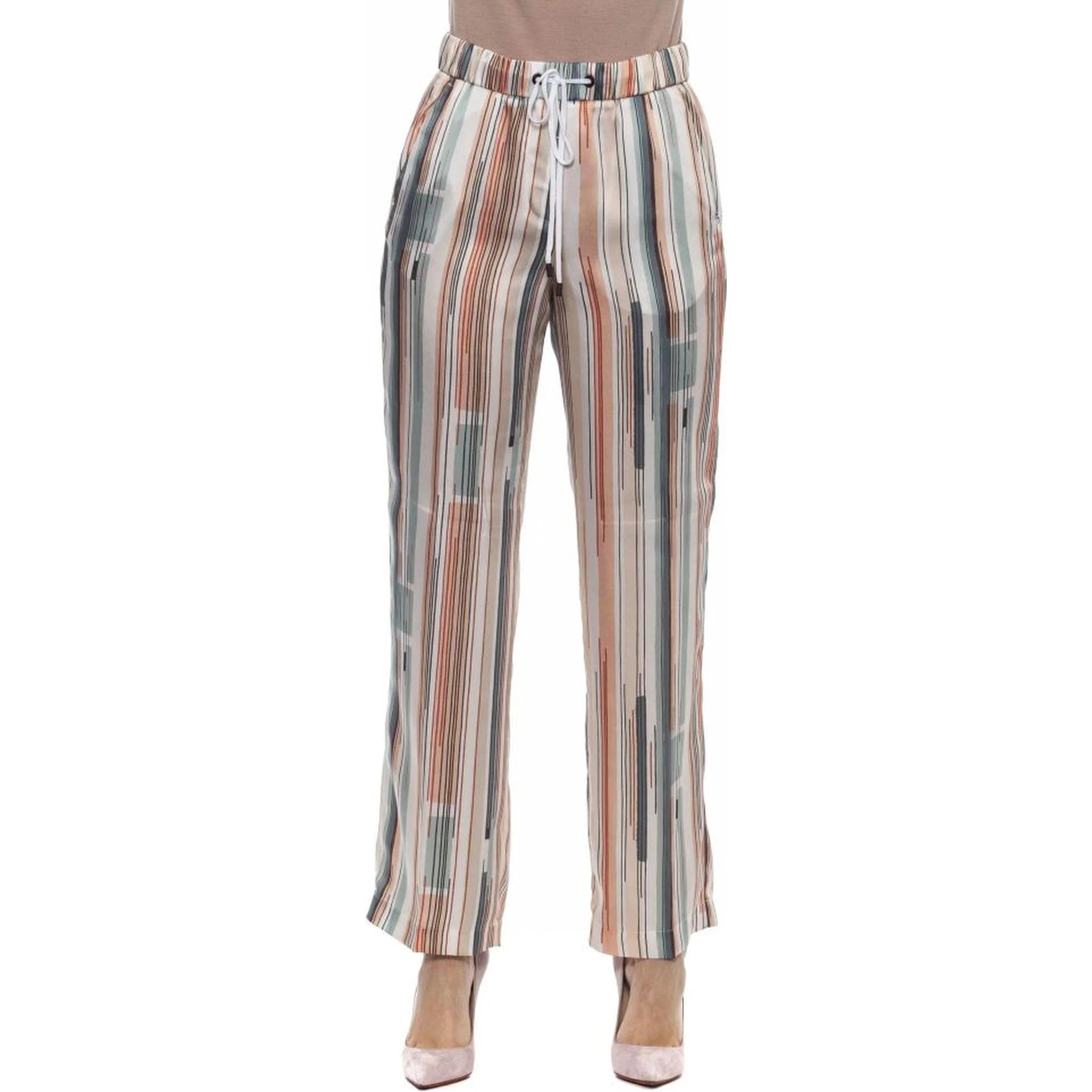 Multicolor Viscose Casual Pants